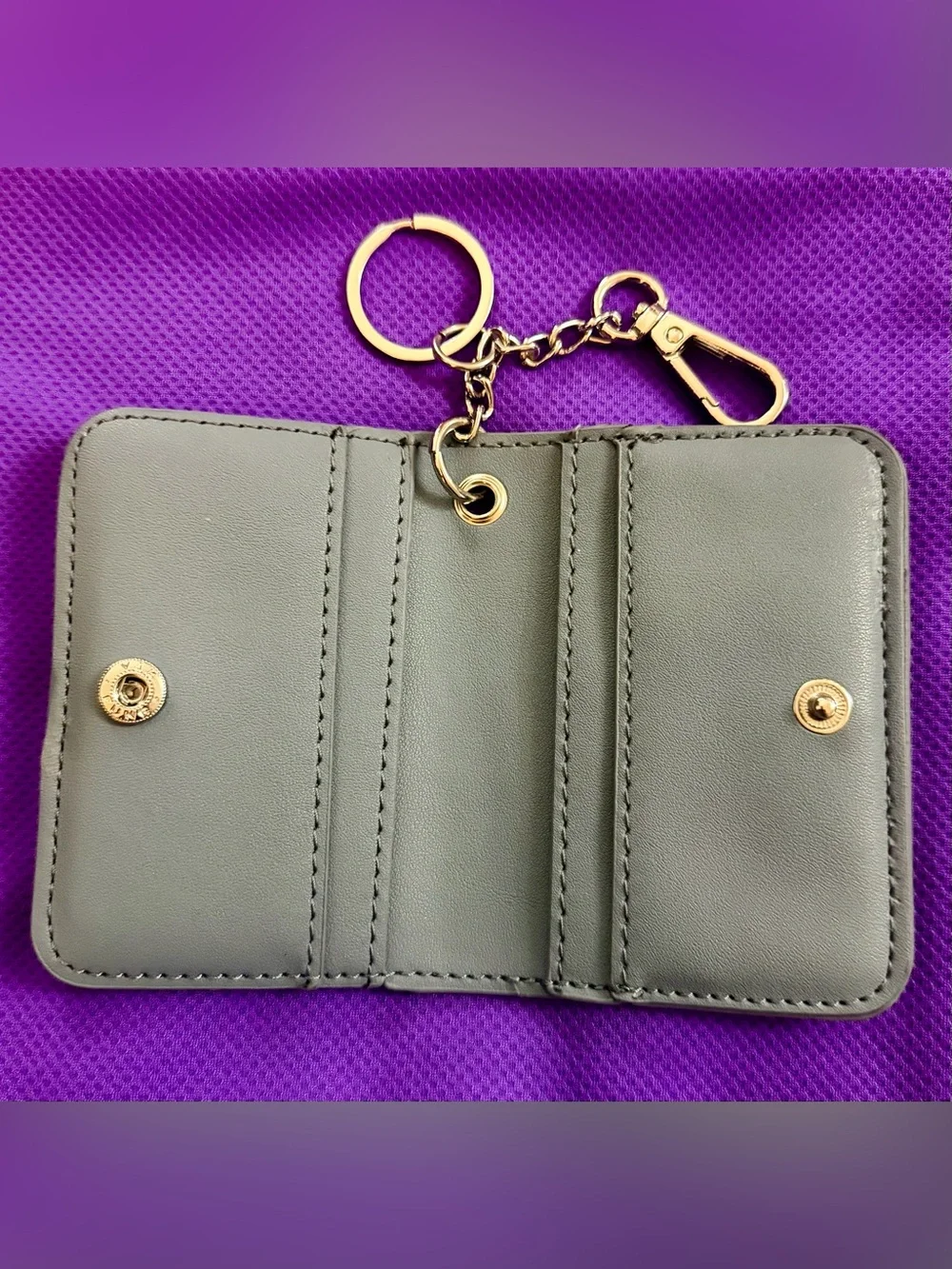 Steve Madden Black & White Houndstooth Card Wallet with Keyring